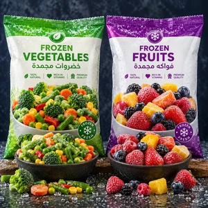 Frozen vegetables and fruits